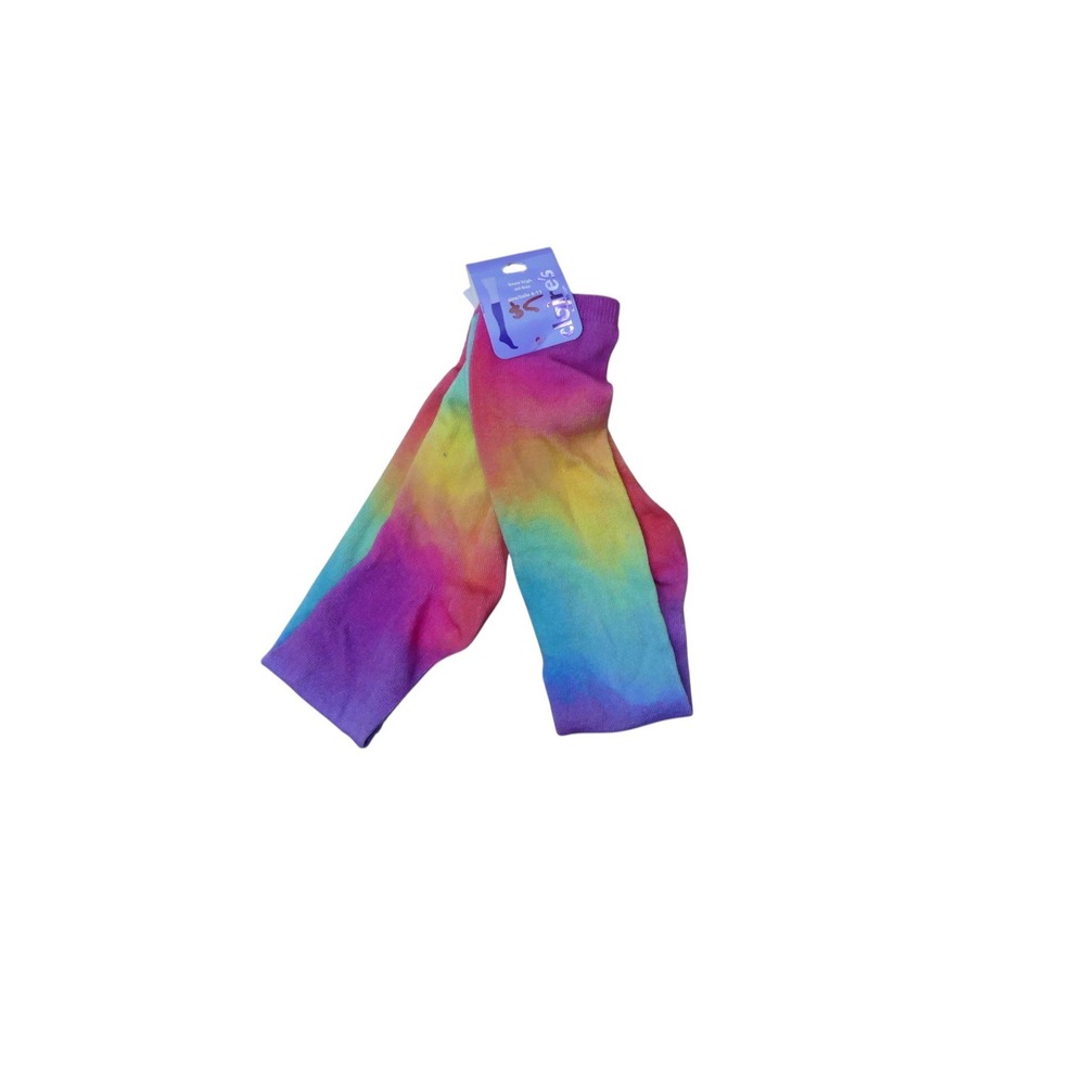 Claire's Knee High Socks Girls 4-10 Rainbow NWT Tie Dye Colorful Fun